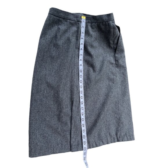 JH Collections Size 8/9 Grey wool/ polyester Skirt Knee Length 26c - Picture 10 of 13